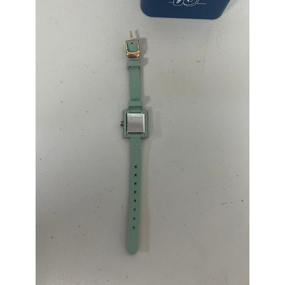 Armani Exchange AX4404 Women Square Watch Gray Silicone Strap Rose Gold main image 4